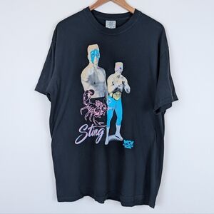 Vintage Sting Early Career WCW Wrestling Graphic Print T-shirt